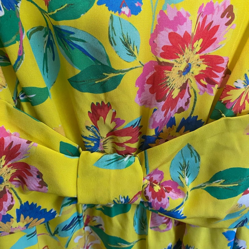Kate Spade Yellow Floral Midi Dress - Picture 5 of 7